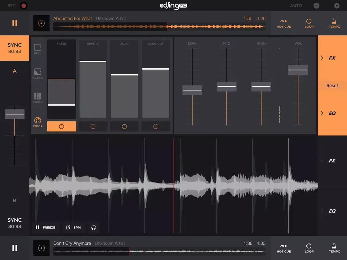 Zrzuty ekranu edjing Pro - dj controller iPad 