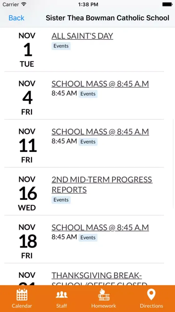 Capturas de pantalla de Sister Thea Bowman Catholic School