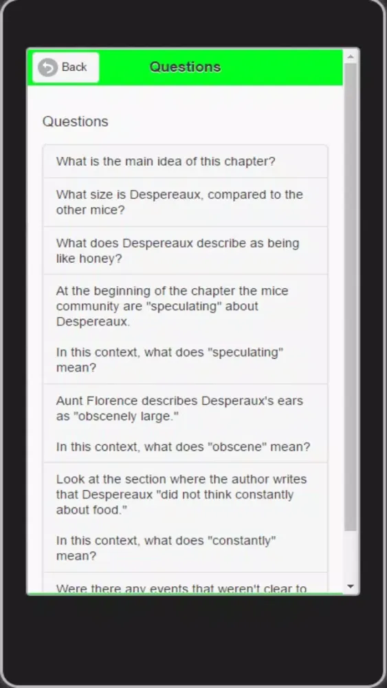 edMe RC #20: Questions for Tale of Despereaux(TM) Screenshots