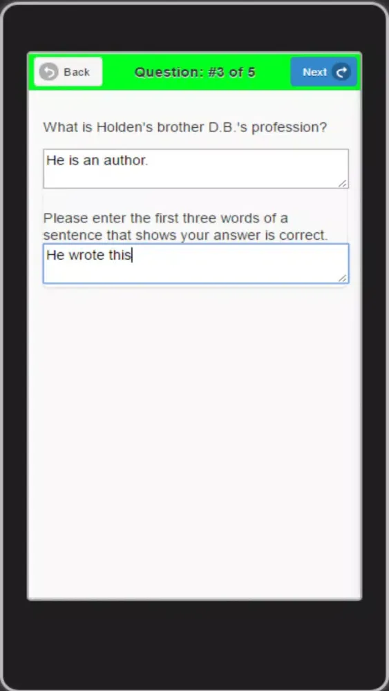 ภาพหน้าจอของ edMe RC #19: Questions for Catcher in the Rye(TM)