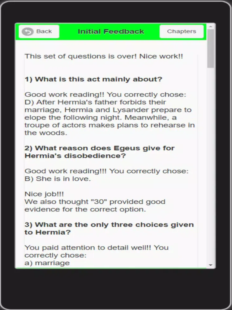 Zrzuty ekranu edMe Reading: Midsummer Night's Dream iPad 