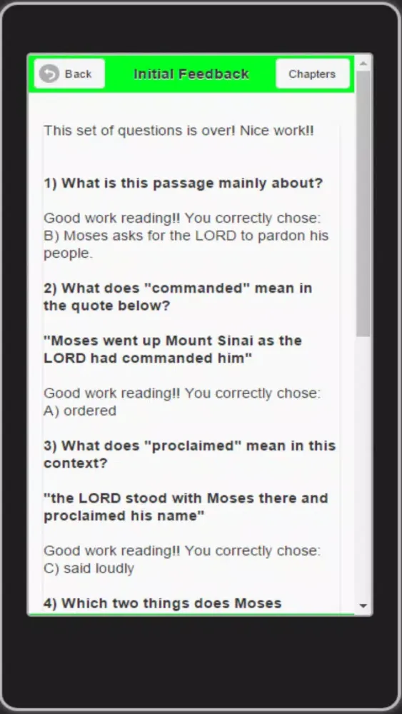 Captures d'écran de Weekly Catholic Readings (an edMe Literacy app)