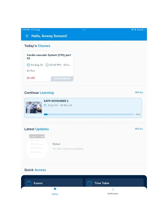 Academically iPad Screenshots
