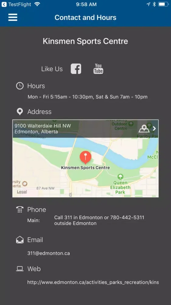 Captures d'écran de City of Edmonton Rec Centres