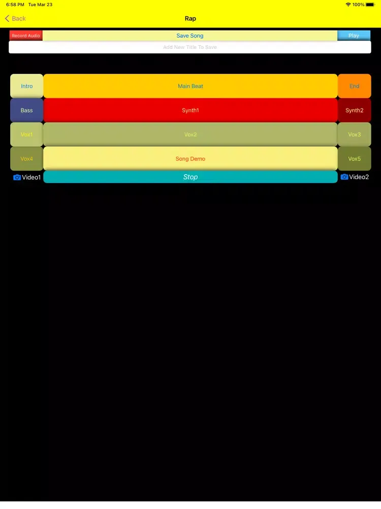 Tangkapan layar Music Pad Machine iPad 