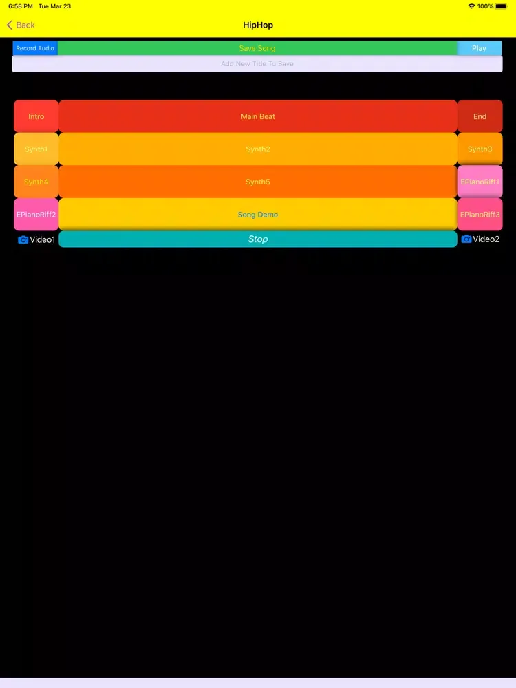 Tangkapan layar Music Pad Machine iPad 