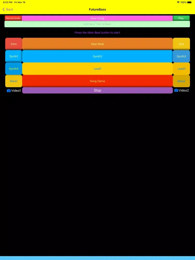 Tangkapan layar Music Pad Machine iPad 