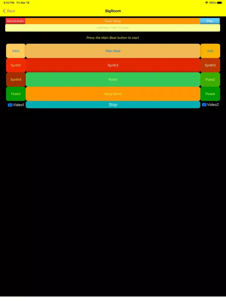 Tangkapan layar Music Pad Machine iPad 