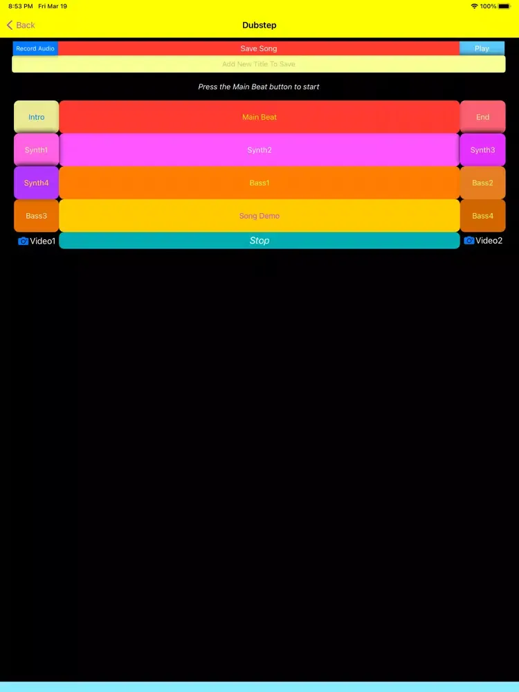 Tangkapan layar Music Pad Machine iPad 