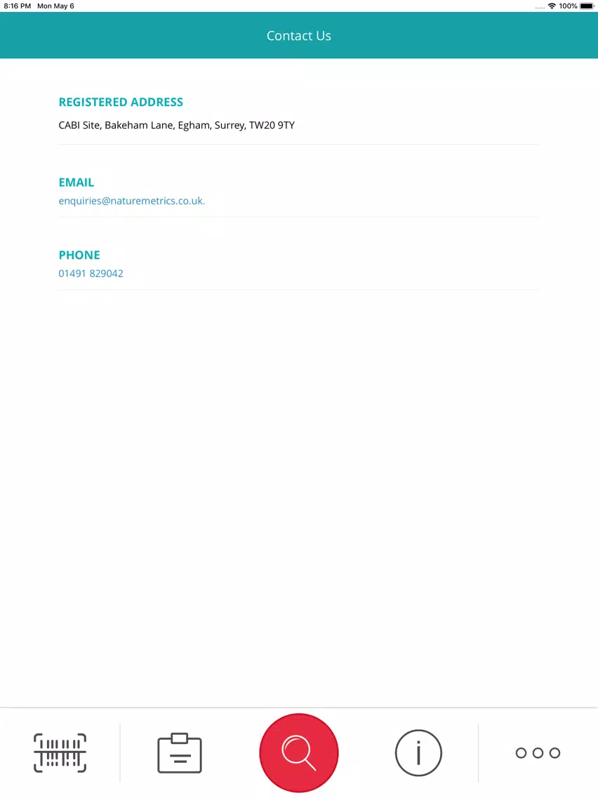 ภาพหน้าจอของ eDNA Discovery Lab iPad 