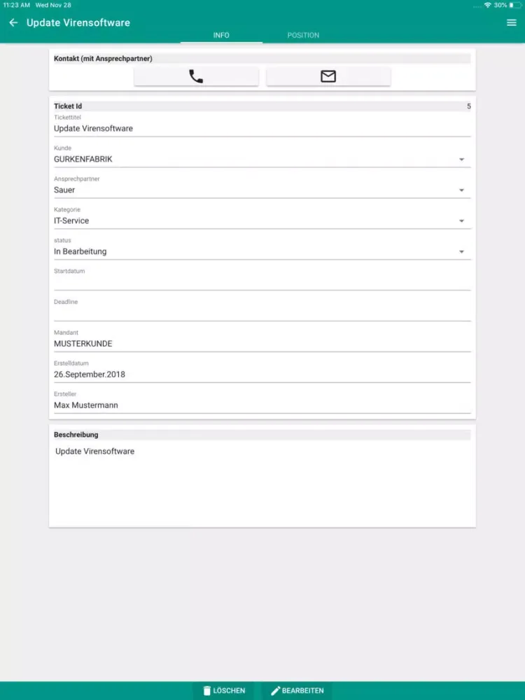 Tangkapan layar TTS Kaizen iPad 