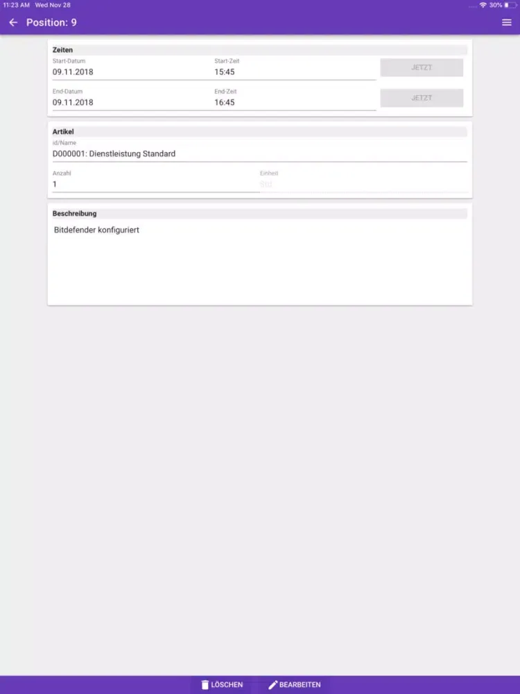 Tangkapan layar TTS Kaizen iPad 