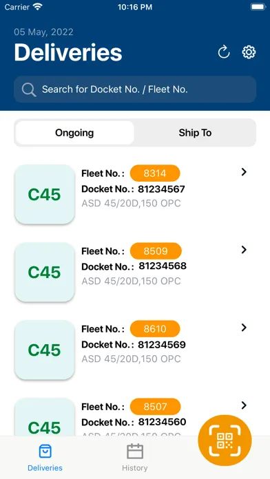 Скриншоты Alliance E-DOCKET Customer App