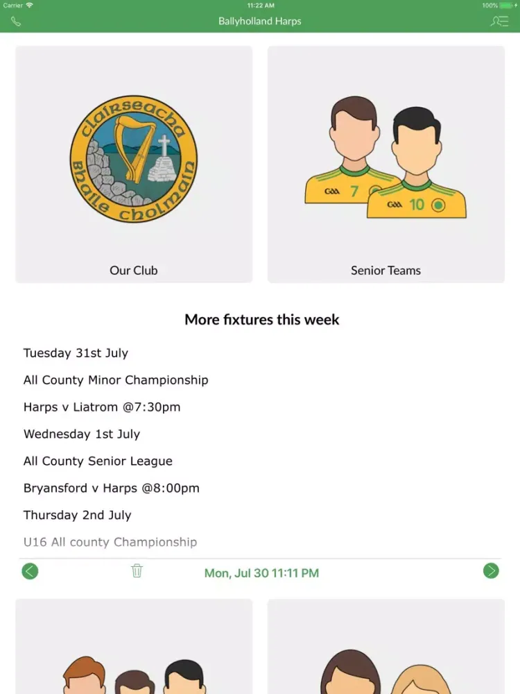 Captures d'écran de Ballyholland Harps GAC iPad 