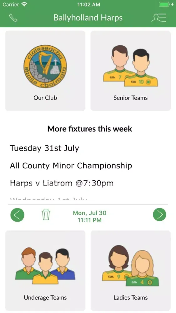 Captures d'écran de Ballyholland Harps GAC
