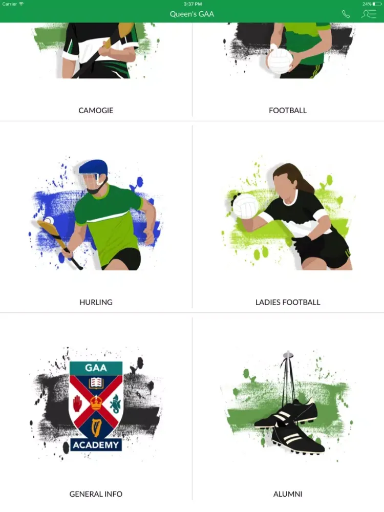 Capturas de pantalla de QUB GAA iPad 