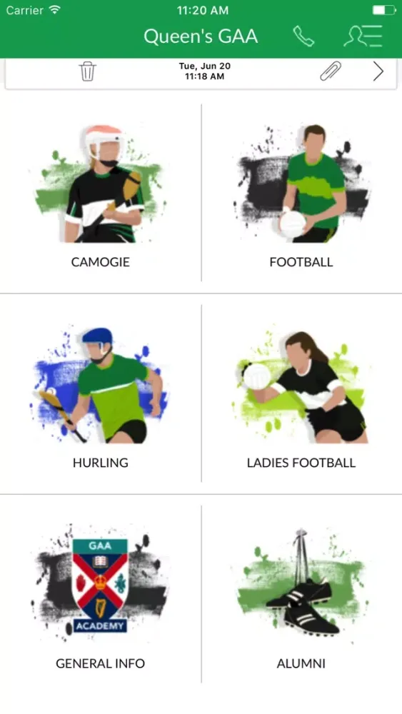 Capturas de pantalla de QUB GAA