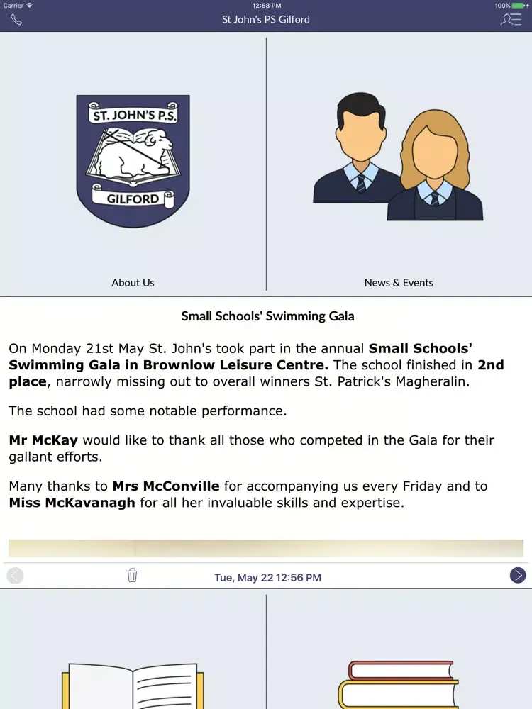 St John's PS Gilford iPad  स्क्रीनशॉट
