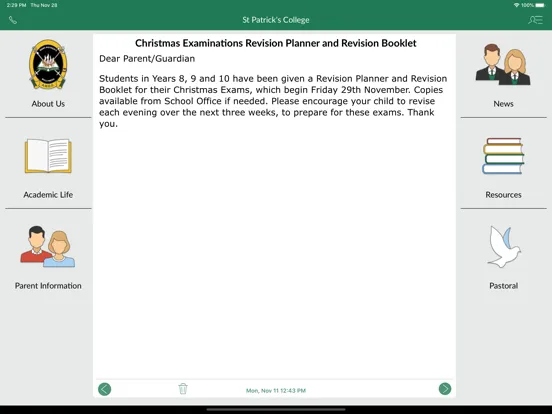 St Patrick's College Ballymena iPad  Ekran Görüntüleri