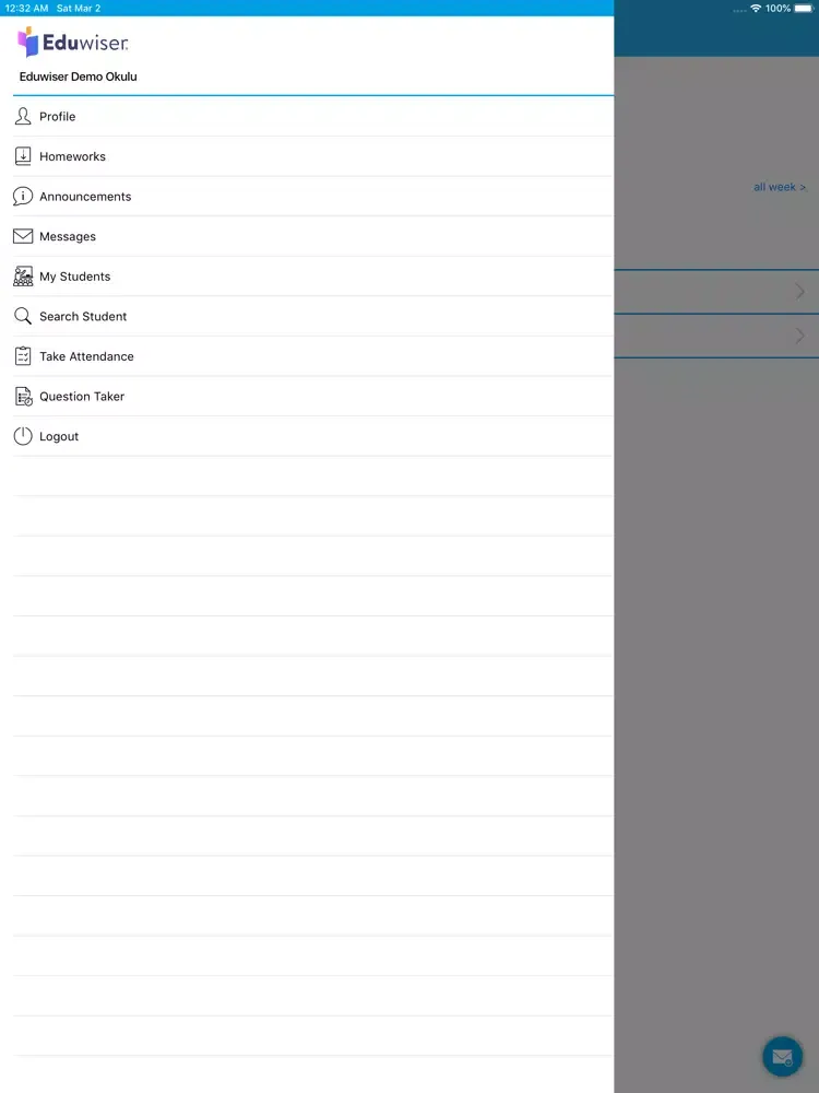 Zrzuty ekranu Eduwiser iPad 
