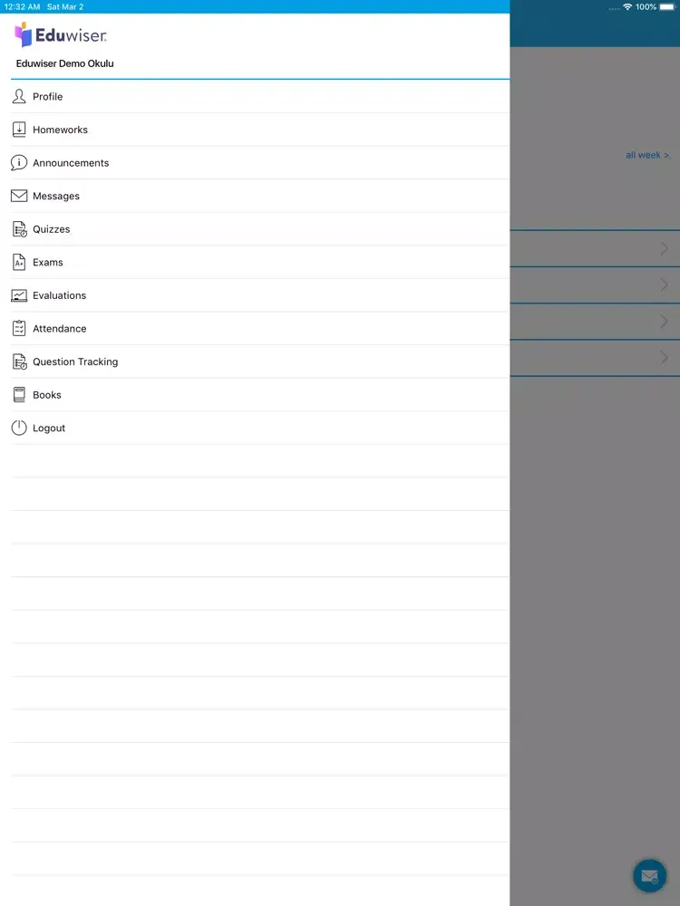 Zrzuty ekranu Eduwiser iPad 