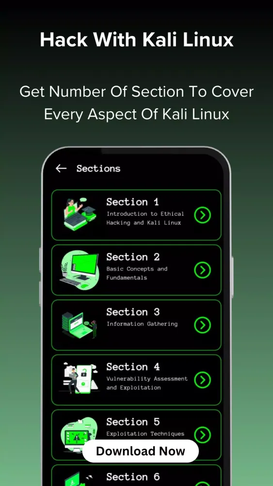 Captures d'écran de Hack With Kali Linux