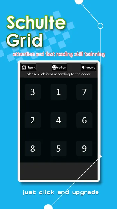 Ảnh chụp màn hình của Schulte Grid -attention and fast reading skill trainning