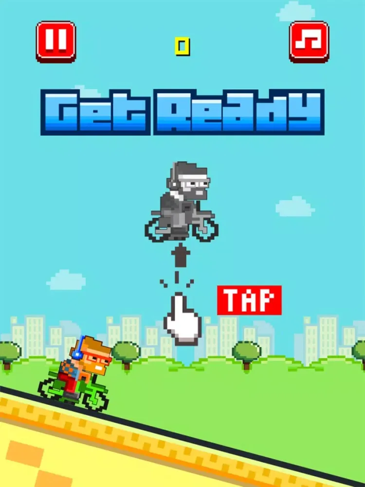 Tangkapan skrin Bike Heroes - Play Free 8-bit Pixel Moto Racing Games iPad 