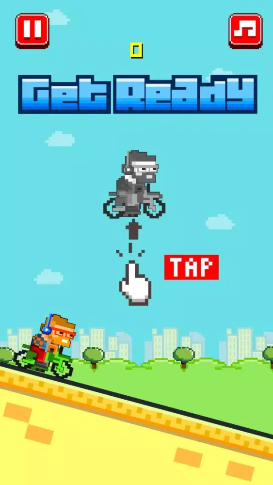 Tangkapan skrin Bike Heroes - Play Free 8-bit Pixel Moto Racing Games