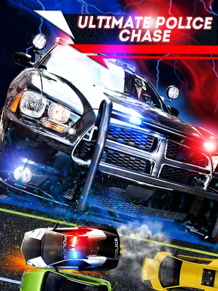 ภาพหน้าจอของ 2D Fast Police Car Chase Game - Free Real Speed Driving Racing Games iPad 