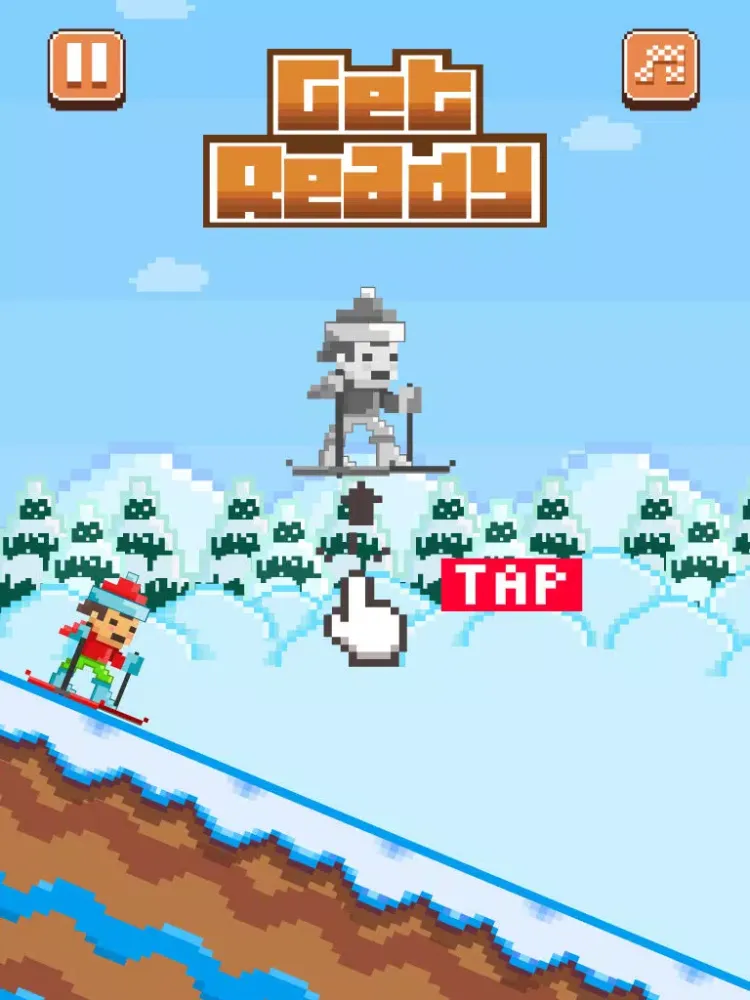 Capturas de tela do Ski Jumpers - Play Free Pixel 8-bit Skiing Games iPad 