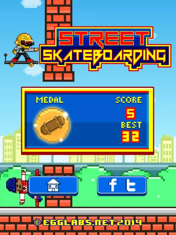 Street Skateboarding - Play Free 8-bit Retro Pixel Skating Games iPad  سکرین شاٹس