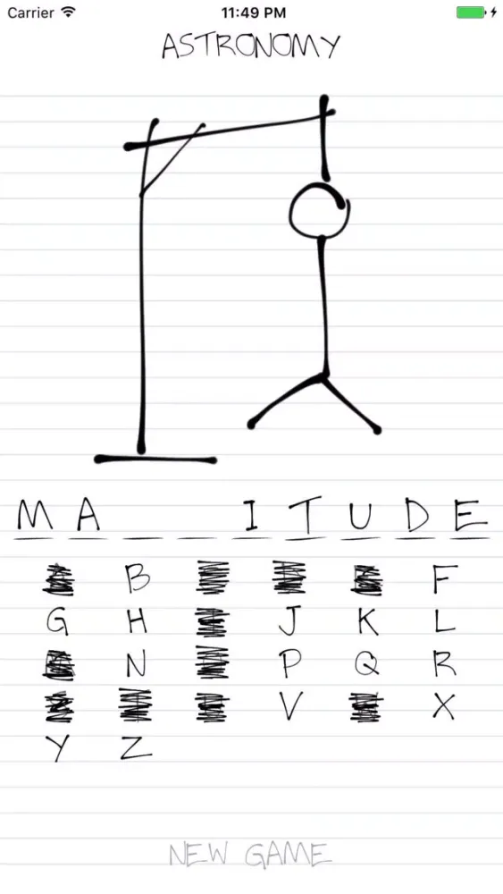 Hangman: Astronomy Screenshots