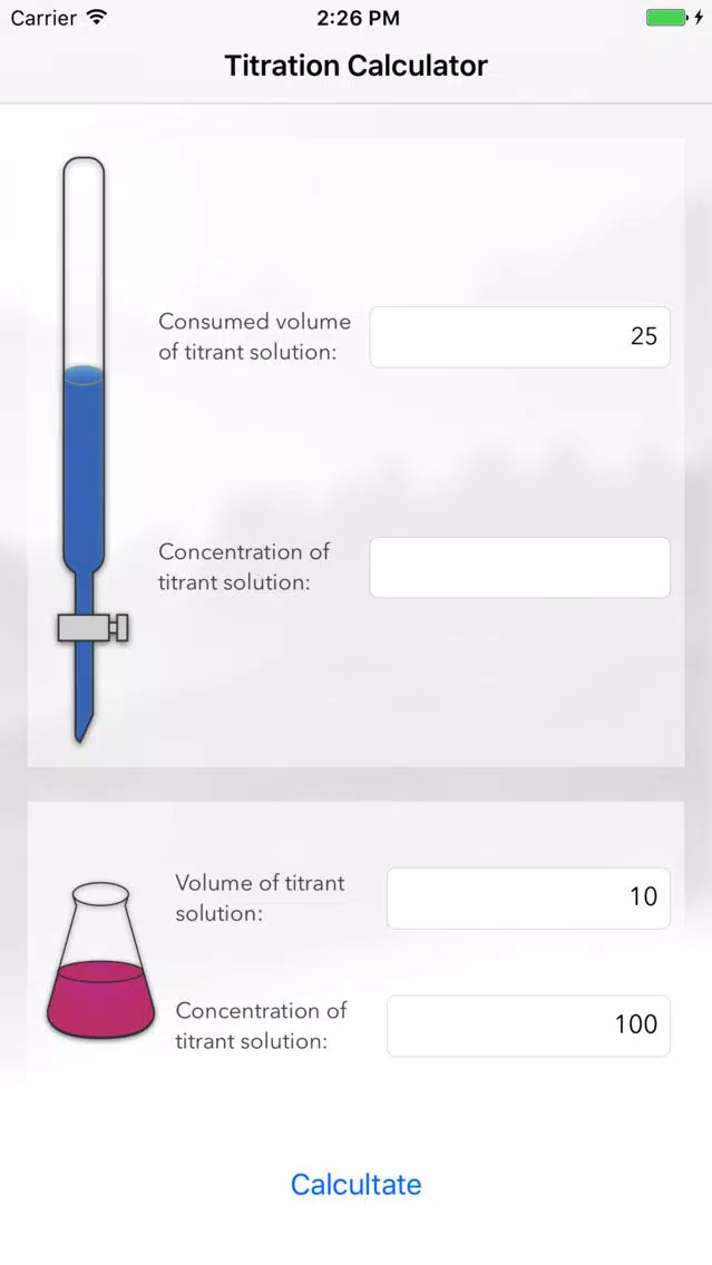 Titration Calculator 스크린샷