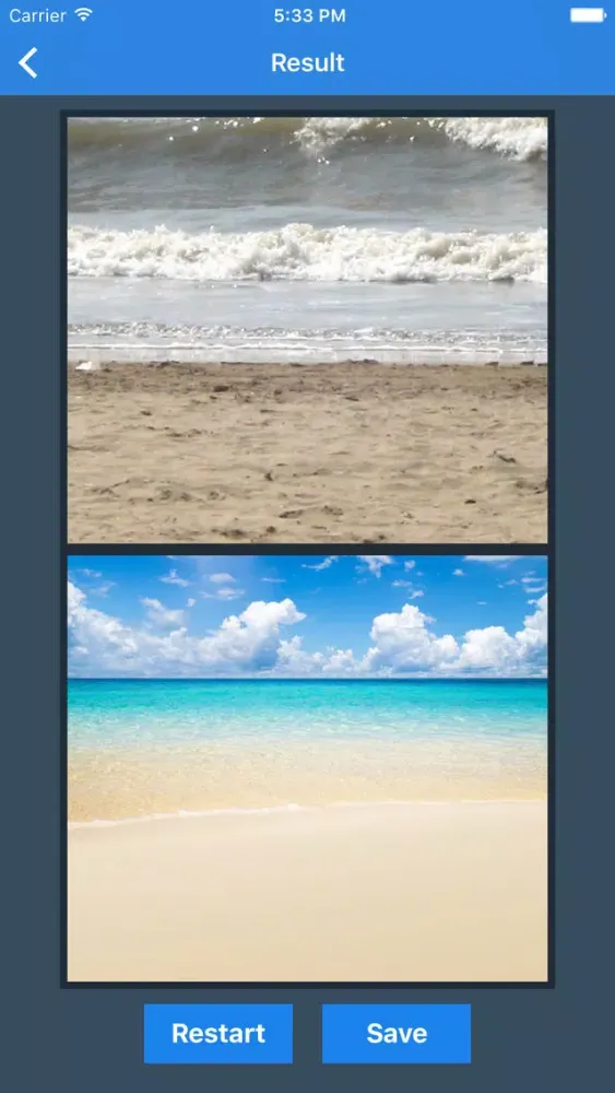 Before and After. Screenshots