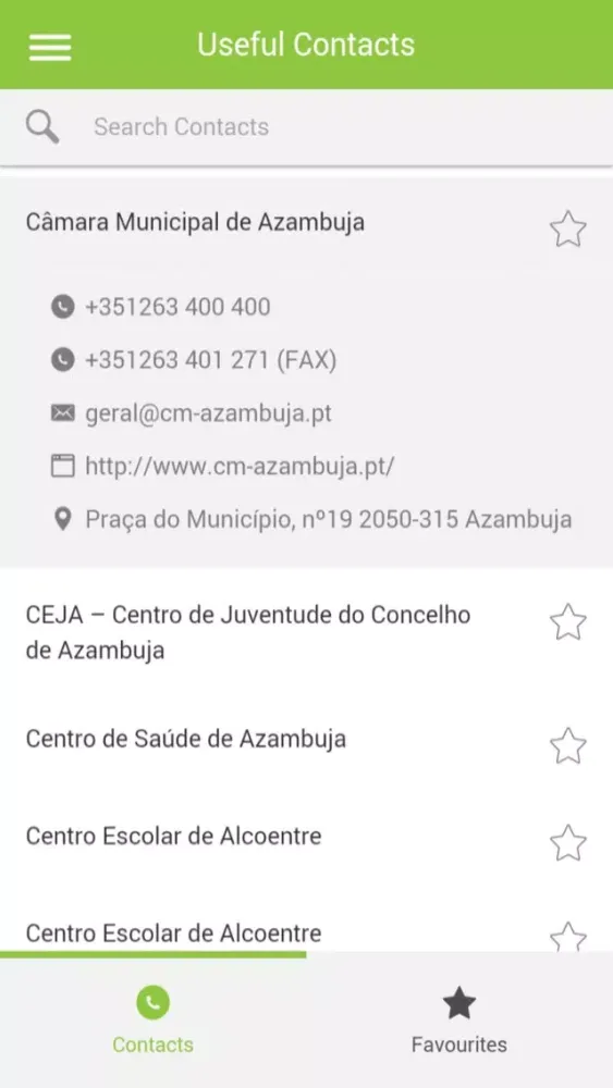 Captures d'écran de Município de Azambuja