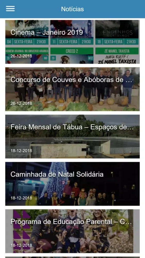 Tangkapan skrin Município de Tábua