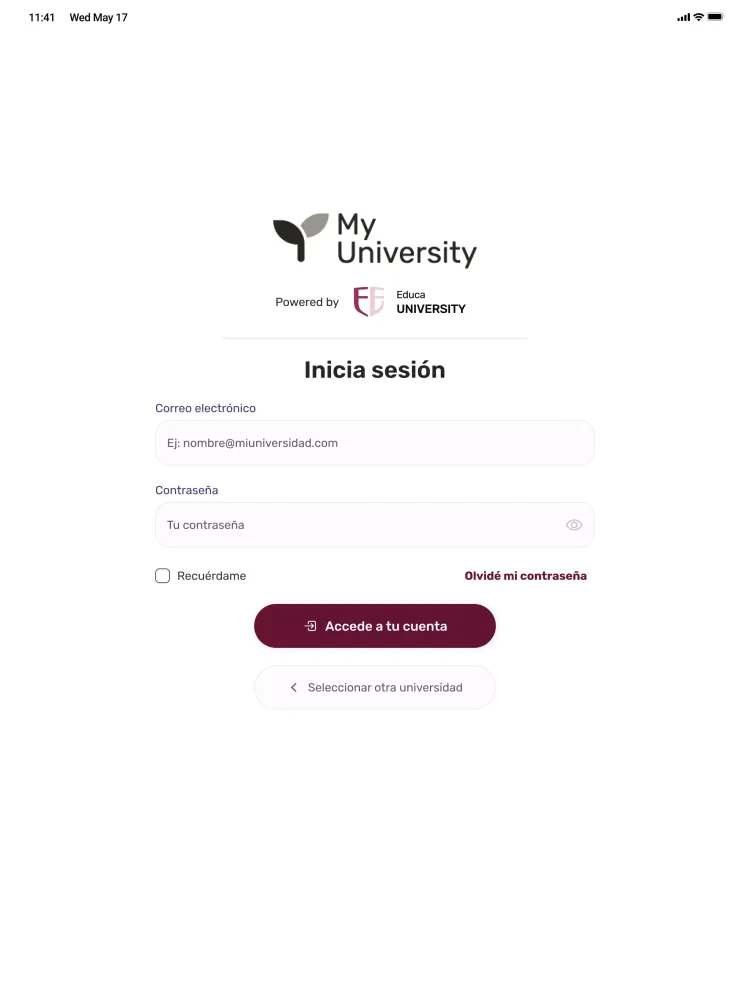 Tangkapan layar Educa University