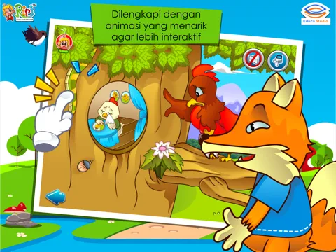 Ayam Jantan dan Rubah Licik - Cerita Anak Interaktif iPad  스크린샷
