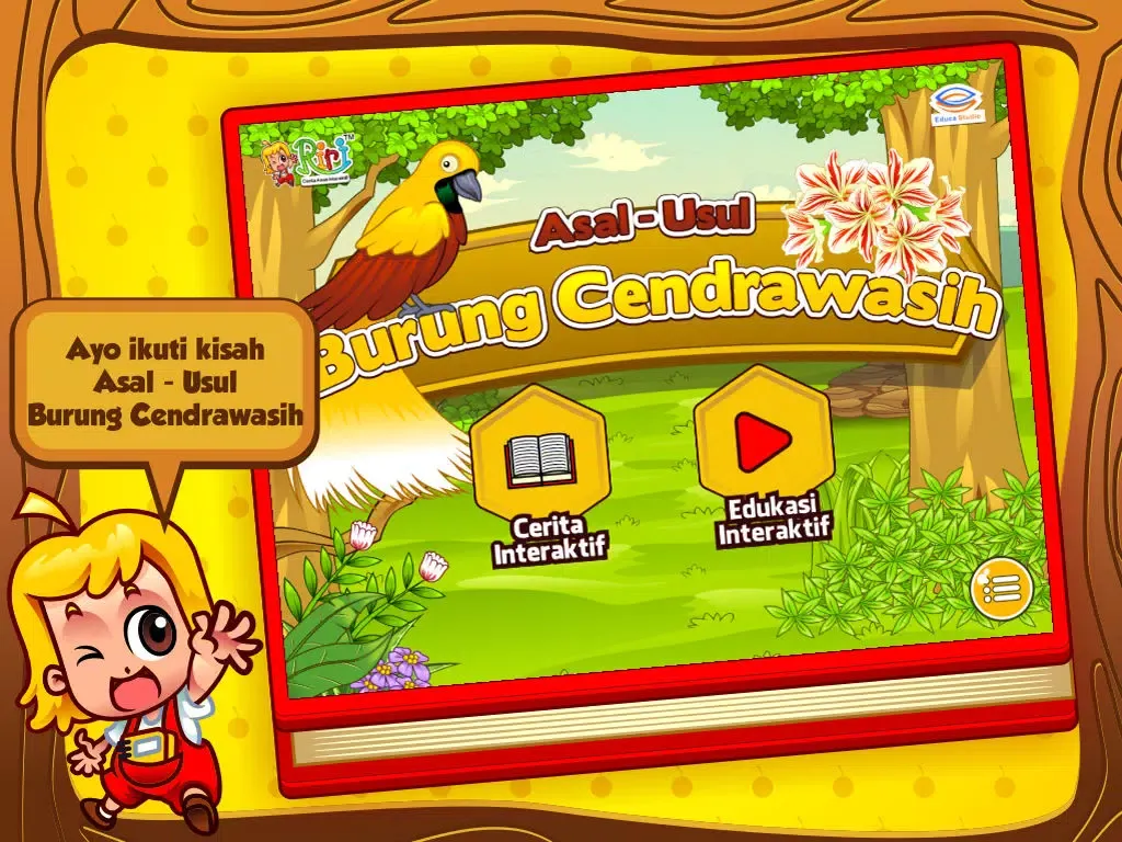 Capturas de tela do Cerita Anak: Asal Usul Burung Cendrawasih iPad 