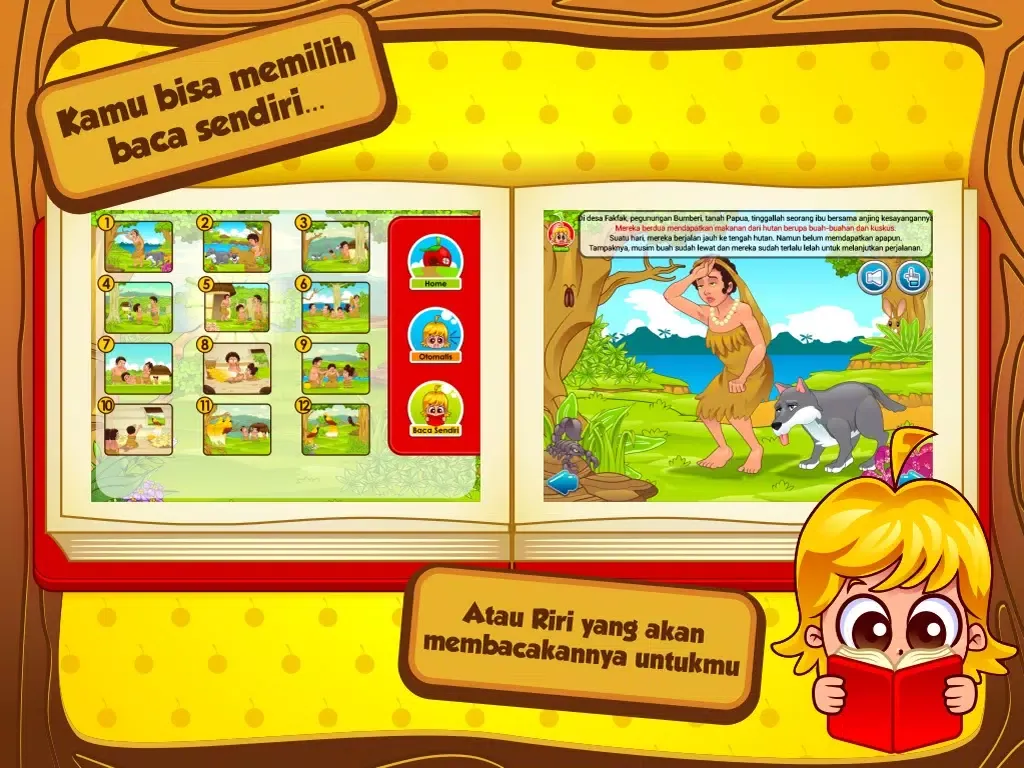 Capturas de tela do Cerita Anak: Asal Usul Burung Cendrawasih iPad 
