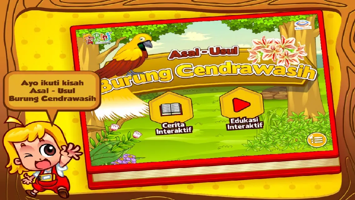 Capturas de tela do Cerita Anak: Asal Usul Burung Cendrawasih