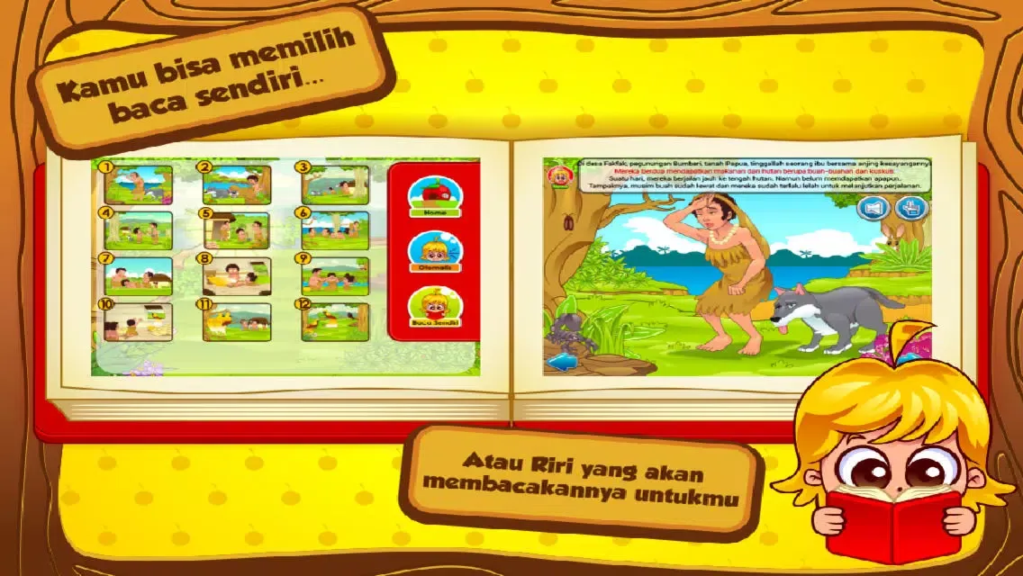 Capturas de tela do Cerita Anak: Asal Usul Burung Cendrawasih
