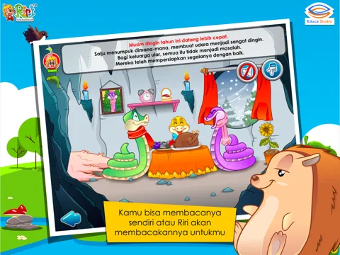 Ảnh chụp màn hình của Landak Tidak Tahu Terima Kasih - Buku Cerita Anak Interaktif iPad 