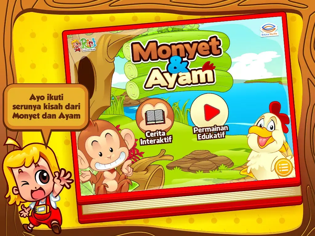 Cerita Anak: Monyet dan Ayam iPad  スクリーンショット