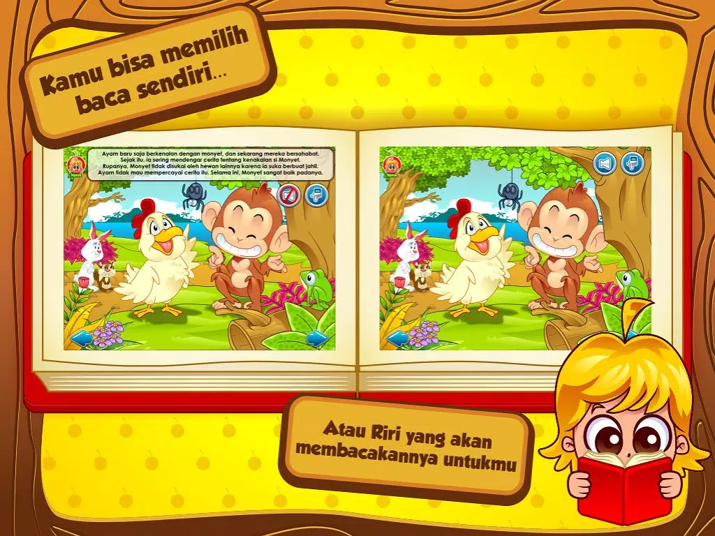 Cerita Anak: Monyet dan Ayam iPad  スクリーンショット