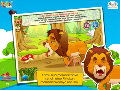Singa dan Tikus - Cerita Anak Interaktif iPad  Screenshots