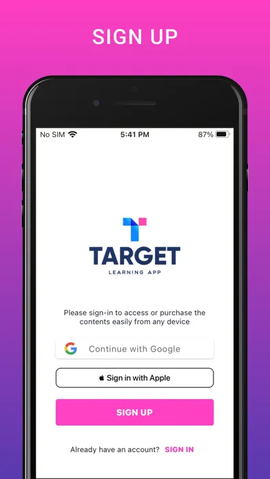 Capturas de pantalla de Target Learning App