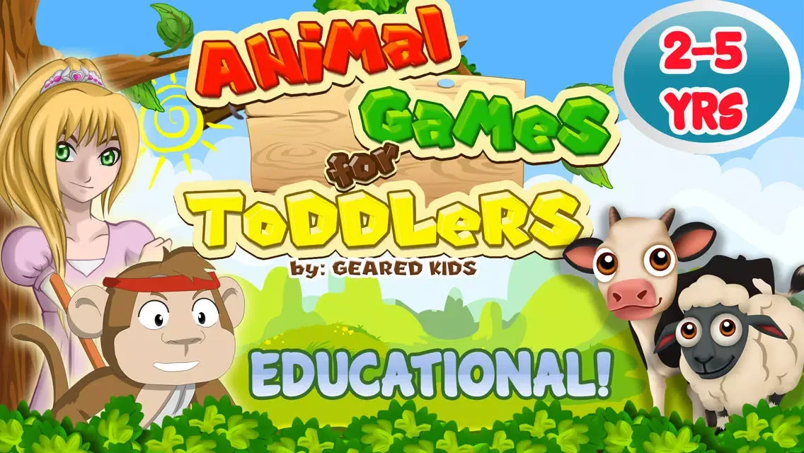 Capturas de pantalla de Preschool Crazy Zoo -Fun Educational Animal Games for Children - Teaches how to Count Numbers, Match Colors, Sort items - Great for Kindergarten Kids & Toddlers by Geared Kids