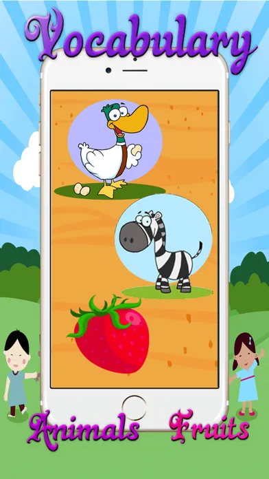 Zrzuty ekranu fruits - animals english exercises kindergarten